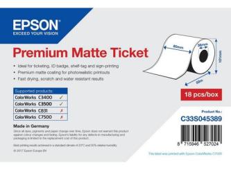 Premium Matte Ticket Roll, 80mm x 50m 