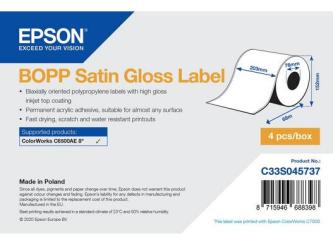 BOPP Satin Gloss Label Continous Roll, 203mm x 68m 