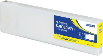 EPSON SJIC30P(Y): Ink cartridge for ColorWorks C7500G (Yellow) – Glossy 